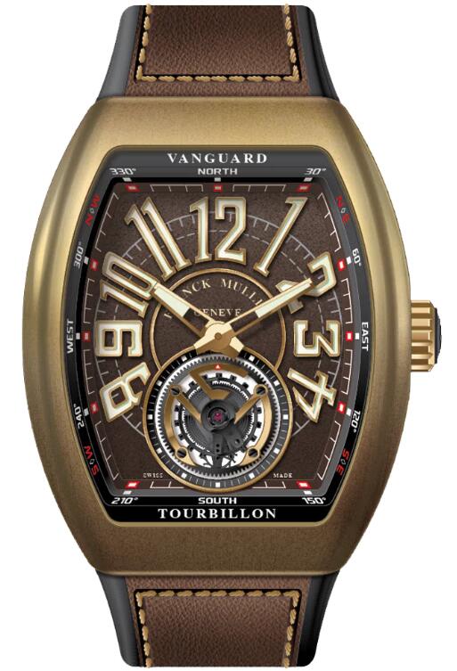 Best Franck Muller Vanguard Circle Tourbillon Bronze - Brown Replica Watch for sale Cheap Price V 45 T CIR BRONZE (NR) (BR) (BZ) (BN. BLC BZ BR)